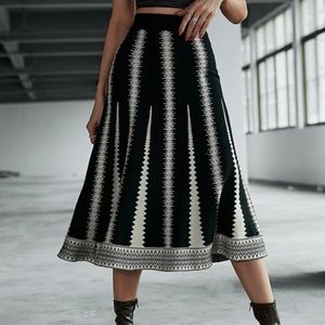 High waist knit skirt